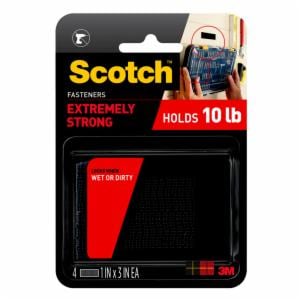 Scotch Extreme Fasteners RF6731, Black, 1 in x 3 in (25.4 mm x 76.2 mm), 2 Sets of Strips image Scotch Extreme Fasteners RF6731, Black, 1 in x 3 in (25.4 mm x 76.2 mm), 2 Sets of Stripsimage