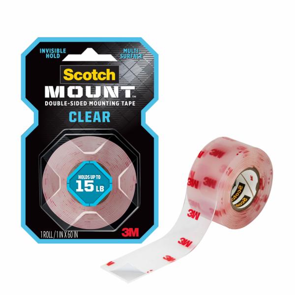 Scotch-Mount Clear Double-Sided Mounting Tape 410H-DC
