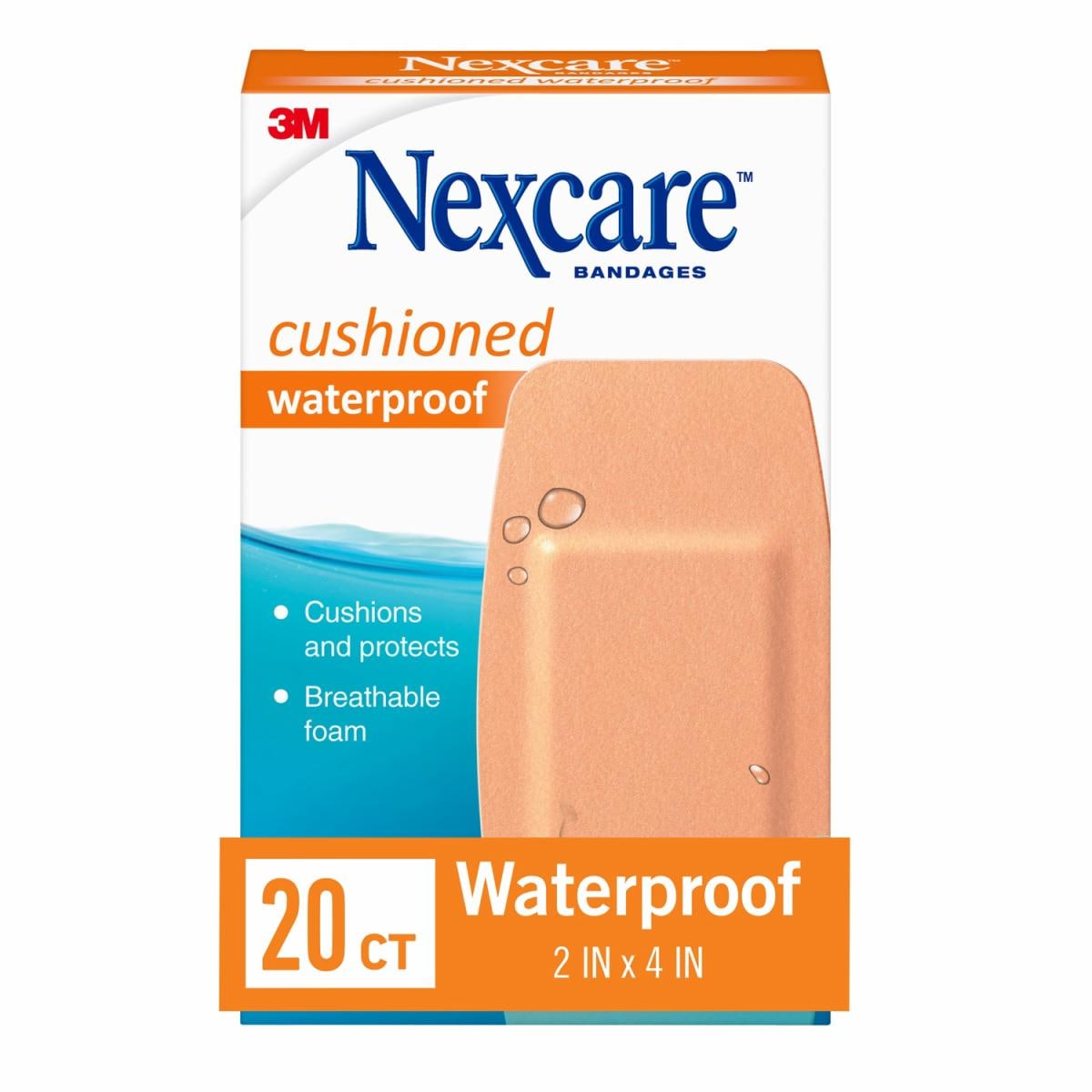Nexcare Waterproof Cushioned Foam Bandages