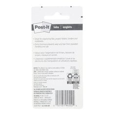 Post-it Durable Tabs 686L-GBR, 1 in. x 1.5 in. Green, Blue, Red 22 Tabs Pad