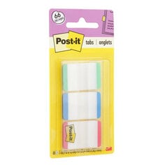 Post-it Durable Tabs 686L-GBR, 1 in. x 1.5 in. Green, Blue, Red 22 Tabs Pad