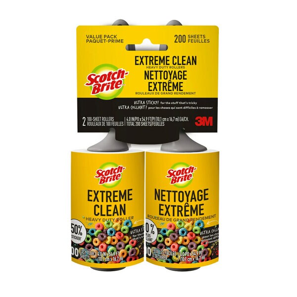 Scotch-Brite Extreme Clean Lint Roller Twin Pack 830RS-100TP