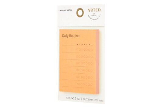 Post-it® Mini List Notes NTDW-34-2, 4 in x 2.9 in (101 mm x 73 mm)