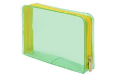 Noted by Post it Pen Pouch Green Transparent Plastic with Zipper