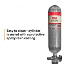 3M Scott 1640 Series Cylinders. 3M Scott offers a complete assortment of compressed breathing air cylinders to meet the needs and demands of all SCBA users, from aluminum cylinders, for infrequently-used SCBA, to carbon-wrapped cylinders for daily use, including higher-pressure 5500 psig. Product Number: , SKU: B5005220014, Base ID: B5005220014, Pathfinder Project; UPC; Basic Content; Rich Product Card; PF23, Secondary Image 05