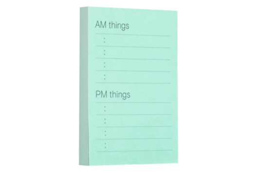 Post-it® Mini List Notes NTDW-34-3, 4 in x 2.9 in (101 mm x 73 mm)