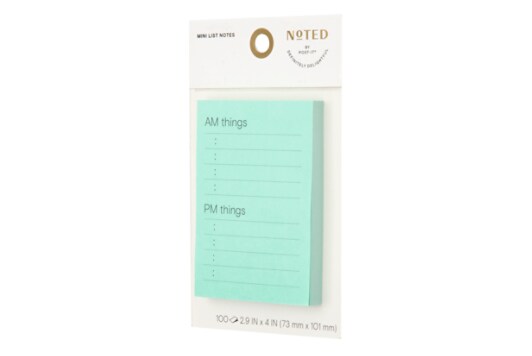 Post-it® Mini List Notes NTDW-34-3, 4 in x 2.9 in (101 mm x 73 mm)