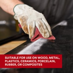 3M Scotch-Brite Hand Pad 7447 Pro. 3M Scotch-Brite 7447 Pro Hand Pad combines flexibility with effective cutting action and precise hand control to help you accomplish tough cleaning jobs or produce fine finishing results, use after use. The tightly graded abrasive particles in this new pad provide a consistent, uniform scratch throughout life of the hand pad. Base ID: B40066305, Pathfinder Project; UPC; Basic Content; Rich Product Card; PF23, Secondary Image 03