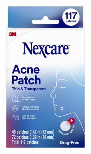 Nexcare Thin and Transparent Acne Patch BA-117, 3x15x12mm+3x24x10mm, 30 Pack/Case image Nexcare Thin and Transparent Acne Patch BA-117, 3x15x12mm+3x24x10mm, 30 Pack/Caseimage