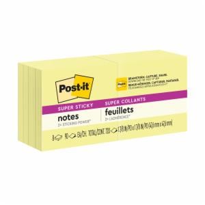 Post-it Super Sticky Notes 622-8SSCY, 1 7/8 in x 1 7/8 in 90 sheet Canary Yellow 8-pack, 100% PEFC, SGSCH-PEFC-COC-110078image