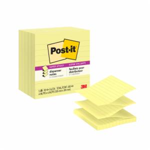 Post-it Super Sticky Dispenser Pop-up Notes R440-YWSS, 4 in x 4 in (101 mm x 101 mm), Canary Yellowimage