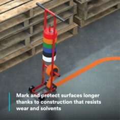 Mark and protect surfaces longer thanks to construction that resists abrasion and solvents