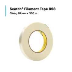 Scotch Filament Tape 898, Clear, 18 mm x 330 m
