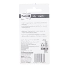 A Post-it Durable Tabs 686L-PGO, Pink, Green, Orange, 1 in x 1.5 in, 22 Tabs/Colour, 66 Tab/Pack