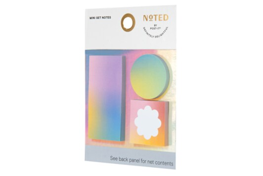 Post-it® Printed Notes NTD7-SET-1 , 1.4 in x 2.8 in, 1.4 in x 1.4 square, 1.4 in x 1.4 round