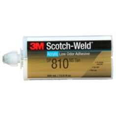 3M Scotch-Weld Low Odor Acrylic Adhesive DP810NS, Tan, 400 mL Duo-Pak
