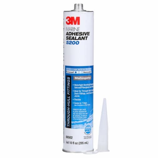 A 3M Marine Adhesive Sealant 5200, PN06502, Mahogany, 295 mL Cartridge