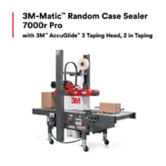 3M-Matic Random Case Sealer 7000r Pro with 3M AccuGlide 3 Taping Head, 2 in Taping, 1/Case