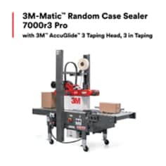 3M-Matic Random Case Sealer 7000r3 Pro with 3M AccuGlide 3 Taping Head, 3 in Taping, 1/Case
