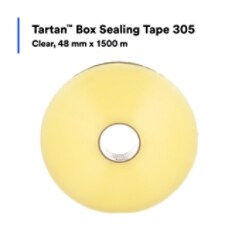 Tartan Box Sealing Tape 305, Clear, 48 mm x 1500 m, 6 Rolls/Case