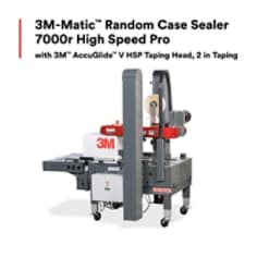 3M-Matic Random Case Sealer 7000r High Speed Pro with 3M AccuGlide V HSP Taping Head, 2 in Taping, 1 Each/Case