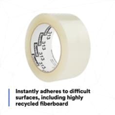 Instantly adheres to difficult surfaces, including highly recycled fiberboard