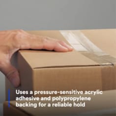 Uses a pressure-sensitive acrylic adhesive and polypropylene backing for a reliable hold