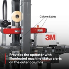 Column Lights | Provides the operator with illuminated machine status alerts on the outer columns