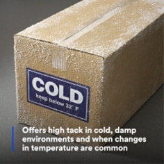 Offers high tack in cold, damp environments and when changes in temperature are common