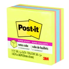 A Post-it Super Sticky Cubes 2027-SSGFA, 3 in x 3 in (76 mm x 76 mm)	