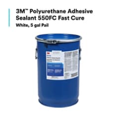 3M Polyurethane Adhesive Sealant 550FC Fast Cure, White, 5 Gallon Drum (Pail)