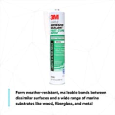 Form weather-resistant, malleable bonds between dissimilar surfaces and a wide range of marine substrates like wood, fiberglass, and metal