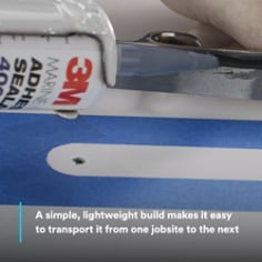 A simple, lightweight build makes it easy to transport it from one jobsite to the next