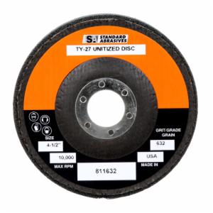Standard Abrasives Type 27 Unitized Wheel, 811632, 632, Type 27, 4-1/2 in x 1/2 in x 7/8 in, Nylon, 5/Carton, 50 ea/Caseimage