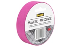 Scotch® Masking Tape, Fuchsia, 3437-pnk-esf