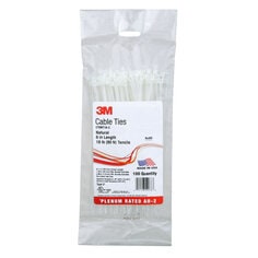 3M Miniature Cable Tie, CT6NT18-C, natural, 6 in (15.5 cm)