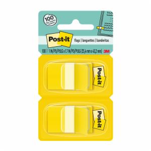 Post-it Flags 680-YW2, 1 in. x 1.7 in. Canary Yellow 2 pk 6 pk/inner 24 pk/csimage