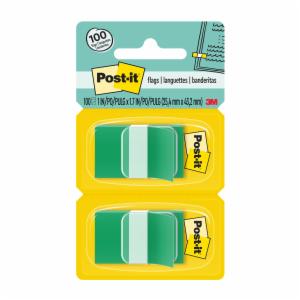Post-it Flags 680-GN2, 1 in. x 1.7 in. (2.54 cm x 4.31 cm) Green, 2-pkimage