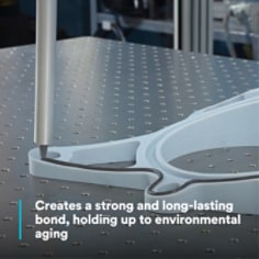 Creates a strong and long-lasting bond, holding up to environmental aging