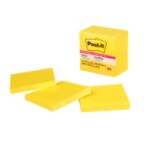 Post-it Super Sticky Notes 654-5SSY,3 in x 3 in (76 mm x 76 mm), Sunnyside Yellow