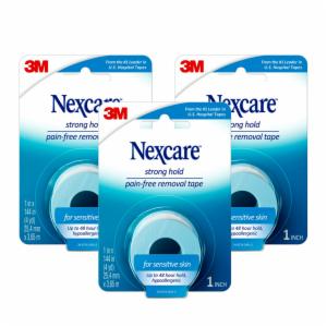 Nexcare Strong Hold Pain-Free Removal Tape SST1CA3PK-SIOC, 1 in x 4 yd (25.4 mm x 3.65 m) image Nexcare Strong Hold Pain-Free Removal Tape SST1CA3PK-SIOC, 1 in x 4 yd (25.4 mm x 3.65 m)image