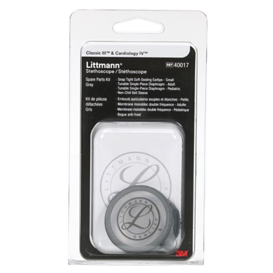 3M Littmann Stethoscope Spare Parts Kit, 40017 Classic III, Cardiology IV and CORE, Gray
