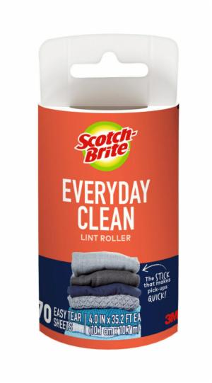Scotch-Brite Everyday Clean Lint Roller Refill 836RFS-70, 4 in x 35.2 ft (10. cm x 10.7 m), 6/1 image Scotch-Brite Everyday Clean Lint Roller Refill 836RFS-70, 4 in x 35.2 ft (10. cm x 10.7 m), 6/1image