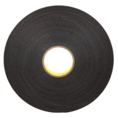 3M Double Coated Polyethylene Foam Tape 4492B, Black, 31 mil