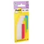 Onglets de classement 686-ALYR Post-it®, couleurs primaires assorties, 2 po x 1,5 po