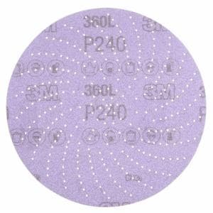 3M Xtract Film Disc 360L, P240 3MIL, 6 in, Die 600LG, 100/Carton, 500 ea/Caseimage