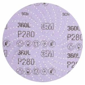 3M Xtract Film Disc 360L, P280 3MIL, 6 in, Die 600LG, 100/Carton, 500 ea/Caseimage