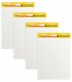 Post-it Super Sticky Easel Pad 559, 4/Pack, 25 in. x 30 in., White, 100% PEFC, SGSCH-PEFC-COC-110078image