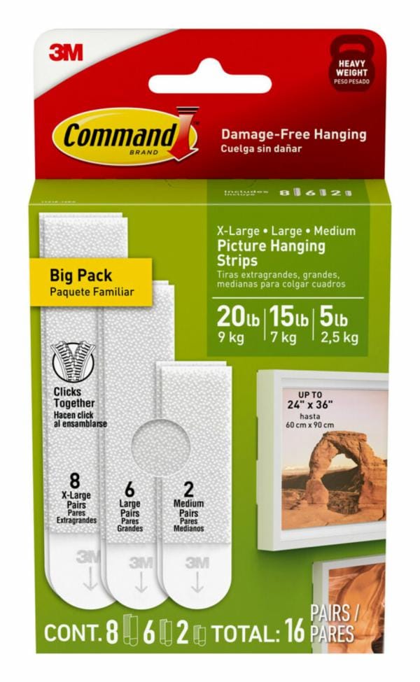 Command White Picture Hanging Strip Mixed Pack 17218-16ES