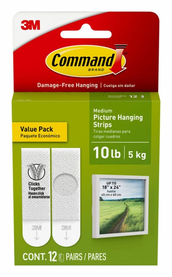 Command 10 lb White Picture Hanging Strips Value Pack 17204-12ES